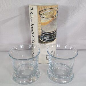Holmegaard Per Lutken 2 Cocktail Glasses No. 5 Sma Sjusglas Lowball Tumblers Bar